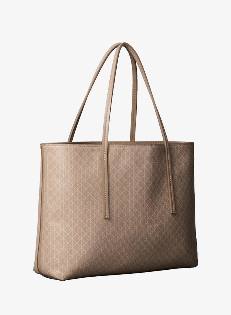 CALVIN KLEIN Coated Emblem Small Tote Bag